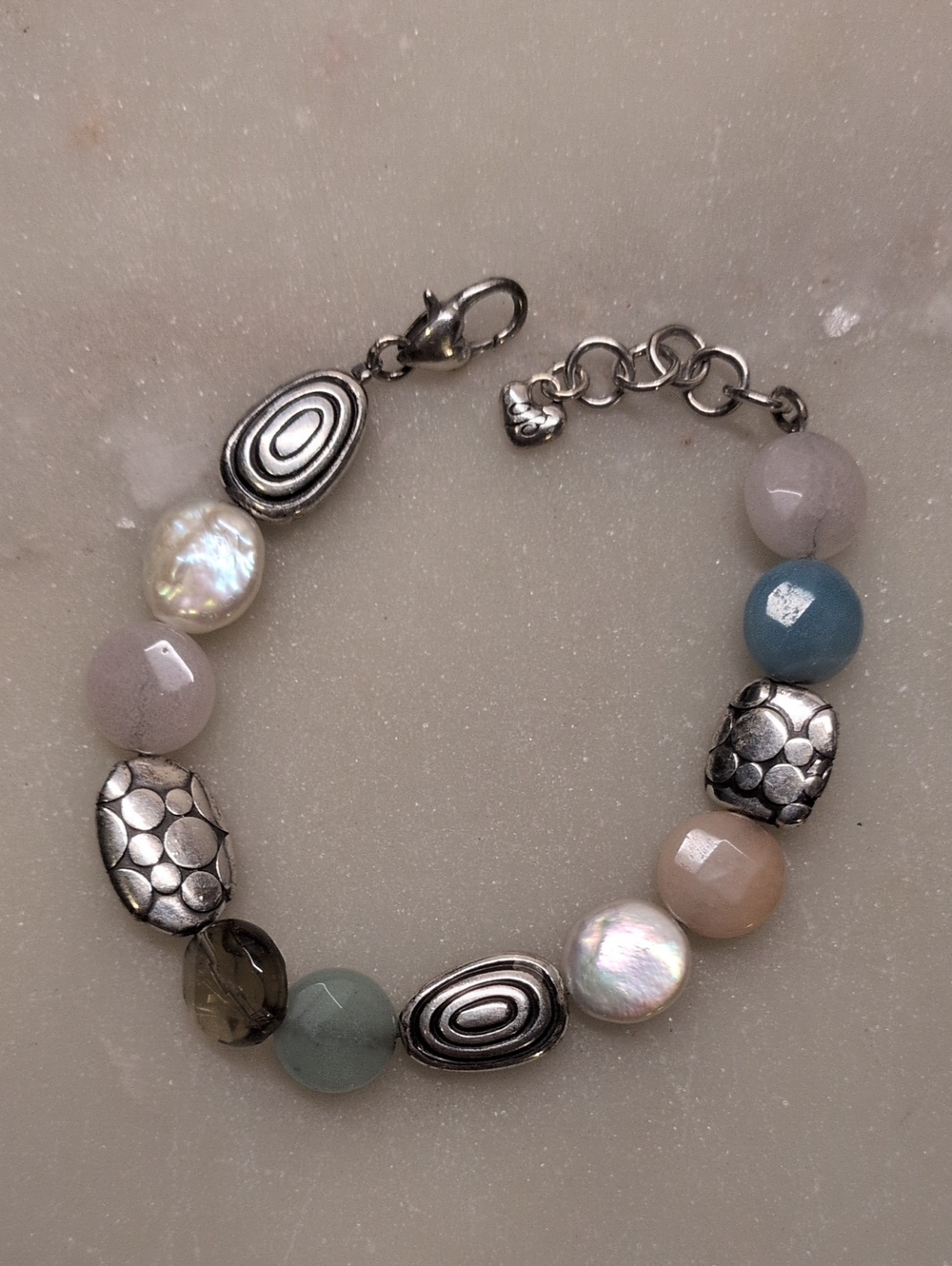 Brighton Shell Pebble & Pastel Colorful Beaded Bracelet